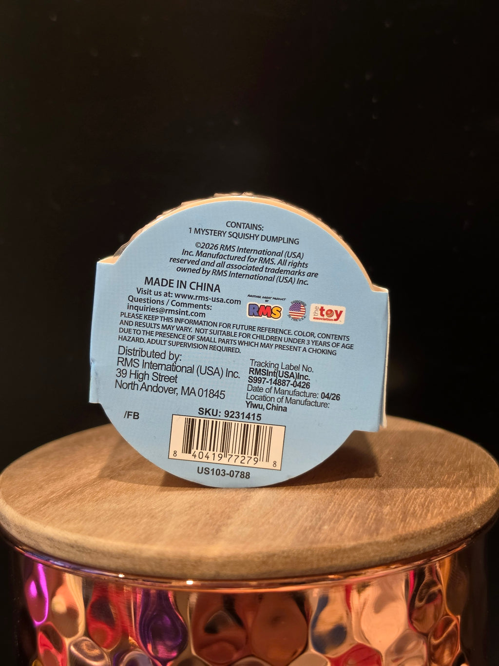 RMS Mini Glitter Mystery Dumpling