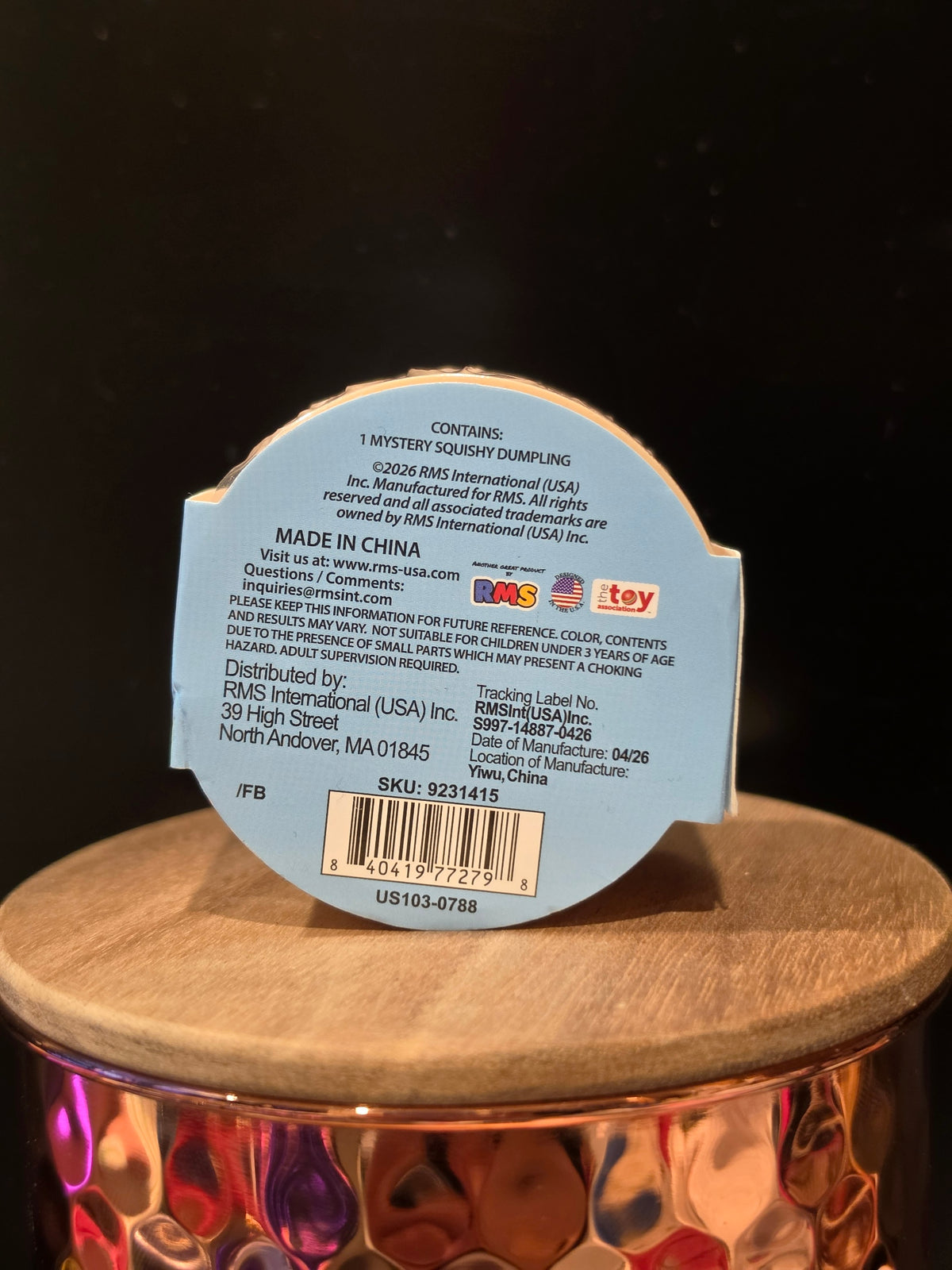 RMS Mini Glitter Mystery Dumpling